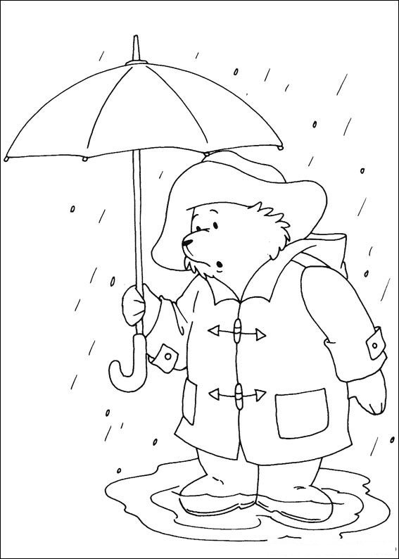 Plansa de colorat cu Ursul Paddington 2 12